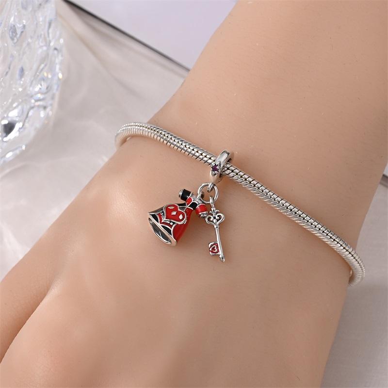 100% Copper Princess Dress Castle Witch Prince Dream Series Charms Beads Fit 3Mm Original Bracelets Diy Fine Jewelry Making