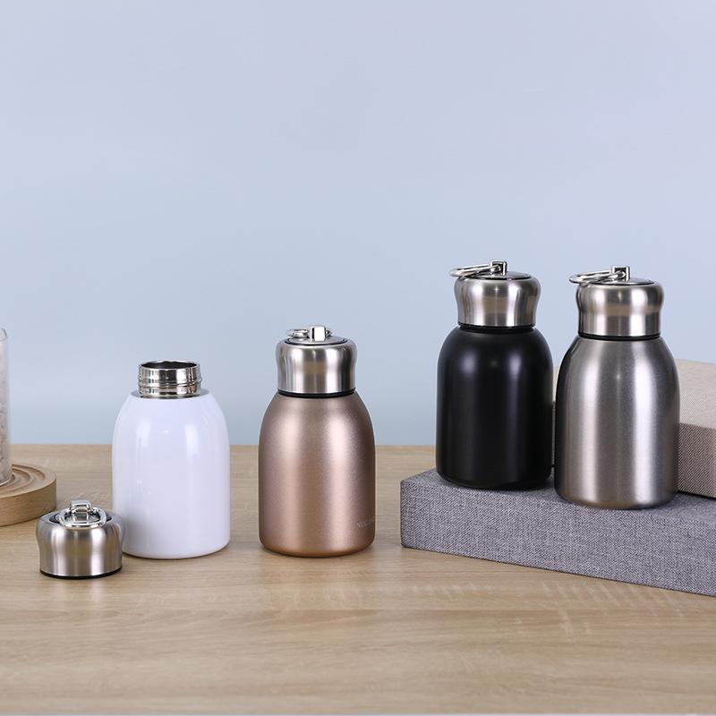Mini 316 Stainless Steel Small Pangding Thermos Cup High Value with Carry Ring Portable Pocket Cup Outdoor Vacuum Water Cup
