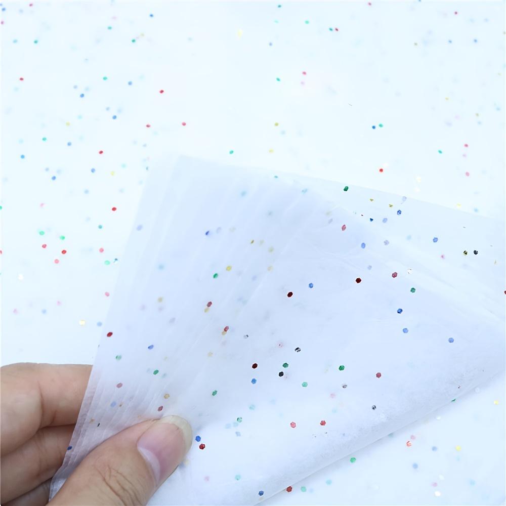 2Packs(10 Sheets Per Pack) 20X26Inches Shiny Glitter Craft Wrapping Paper Semi-transparent Floral Wrapping Paper  Bouquet Gift Wrapping Craft Paper