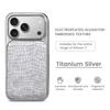 Crocodile Pattern Electroplated Phone Case for iPhone 15/14/13/12 Pro Max with Large Hole Design