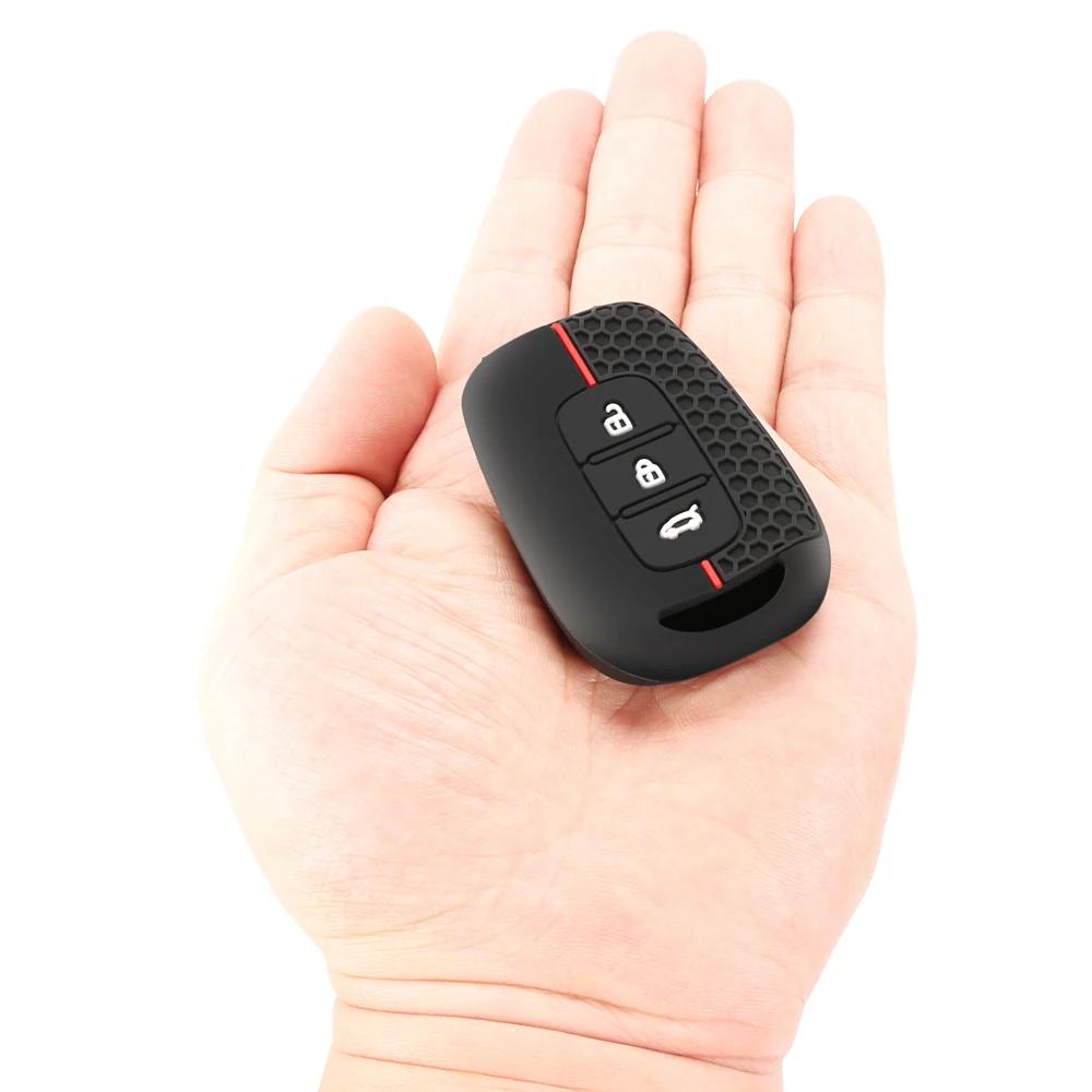 Autoschlüsselhülle Abdeckung Fernbedienung Gehäuse Schlüsselanhänger Halter für Dacia Logan 2021 für Renault TWingo 3 Duster Captur Logan Laguna Scenic