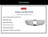 2014-2016 Mercedes E-Class W207 GT Silver Grille Replacement