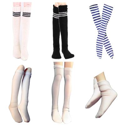 [OLYOLY] 13 Doll (60cm) Socks, Doll Clothes, Underwear, Long, Below-the-Knee, Cute Miniature Doll Outfit, Figure (03, Set of 6)