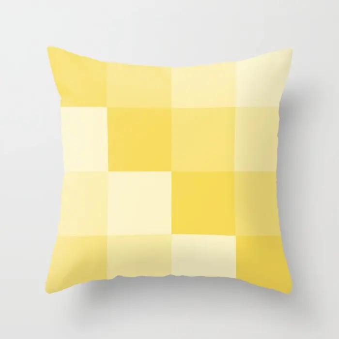 Summer Fashion Fresh Yellow Cute Pillows Case Geometry Floral Cushion Case Modern Decorative Throw Pillows for Bed Sofa Couch