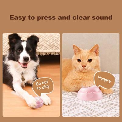 Yousheng Pet Button for Communication Voice Recording Button for Dog Cat Training Interactive Buzzer Talking Button Dog Clicker Educational Toy