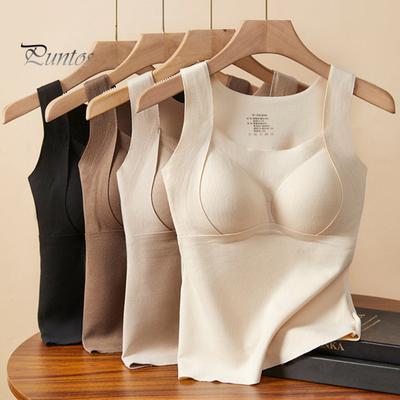 Bottoming Vest 3D Cup Shape Warm Comfortable Self-Heating Thermal Top Padded Seamless Autumn Winter Base Vest