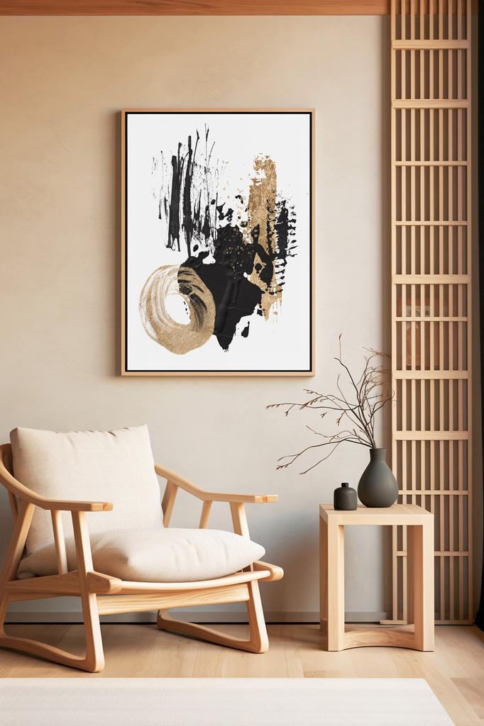 Poster Abstraction Black Gold