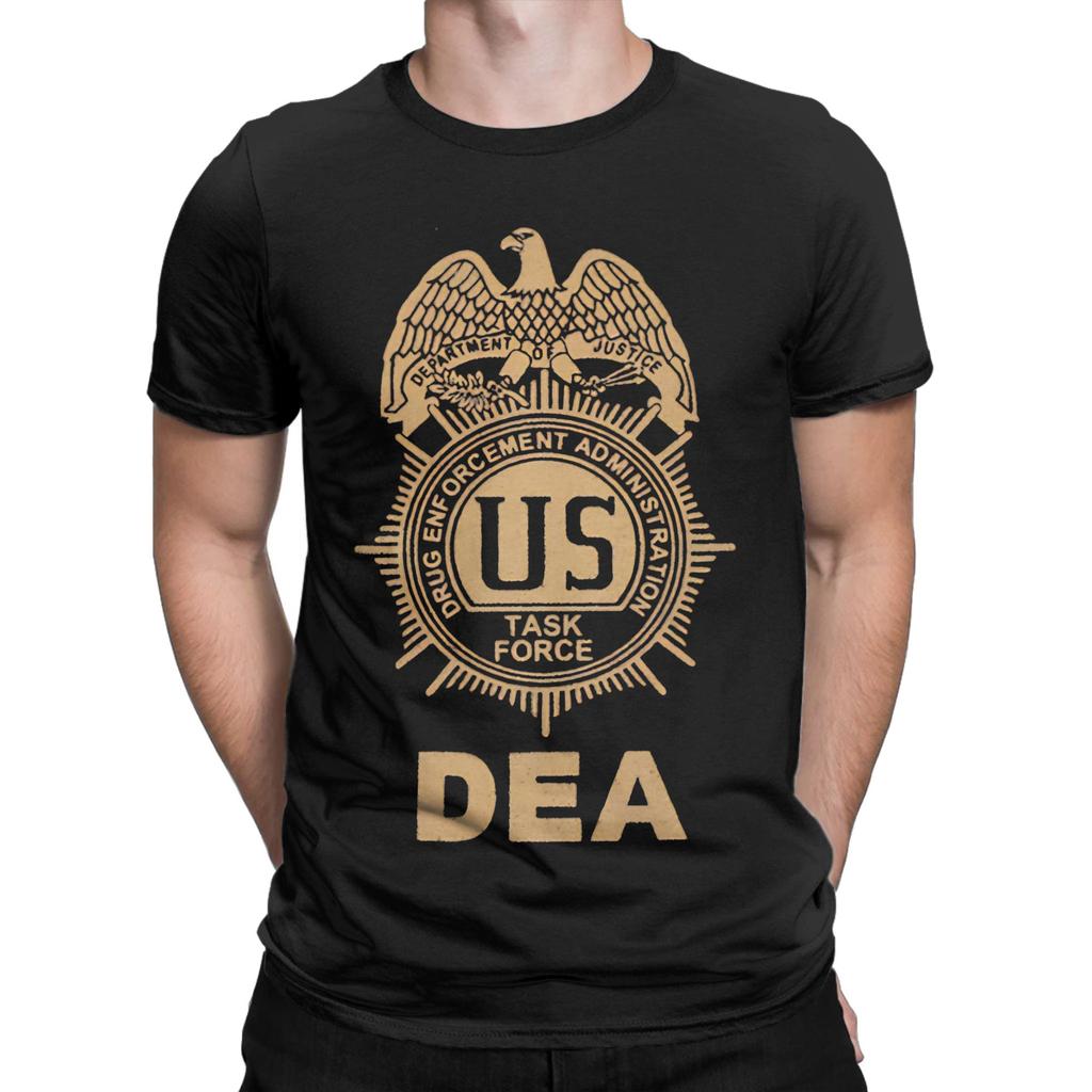 Vintage DEA Special Agent US TShirts Men Women Crew Neck Pure Cotton T Shirts  Short Sleeve Tees Adult Tops