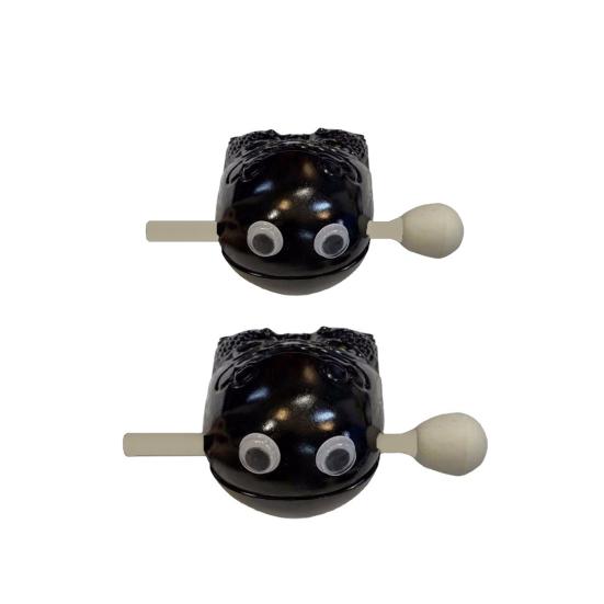 Fisch Holz Trommel mit Augenaufklebern Lieblicher Trommelstock Traditionelles Kunstprodukt Stressabbau Ruhe Perkussionsinstrument Holz Klopfspielzeug