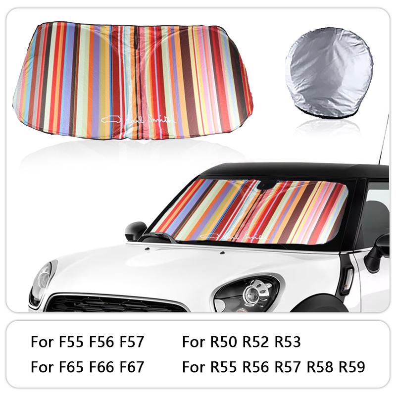 Car Front Window SunShade Cover Blocks UV Reflector For Mini Cooper One R50 R53 R56 R60 F55 F56 R58 R59 Windshield Sunshade