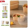 Disposable Kraft Paper Takeaway Box with Lid