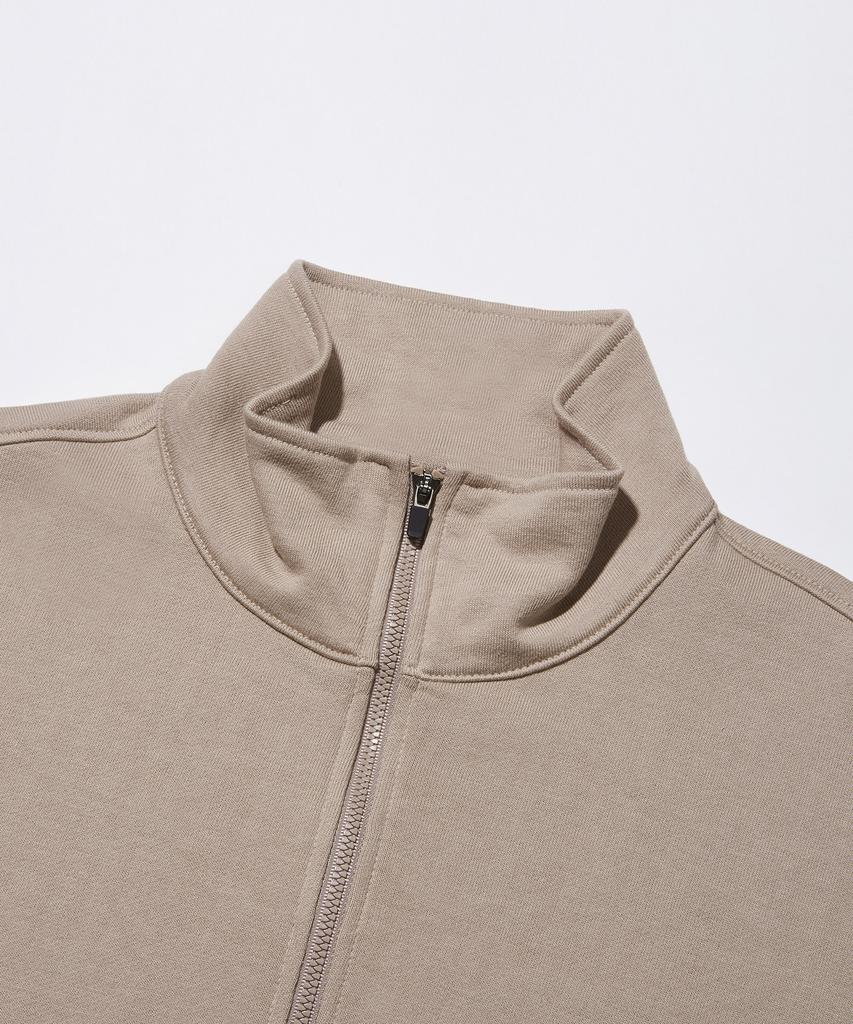 SELFISH S233Hd02 (Half Zip Sweatshirt) (Beige)