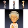 La Reine 70e Jubilé de Platine Statue Tête Bobble Matériau Résine Lourde Peinture Faite à la Main Décoration Maison Bureau