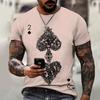 Lässiges Rundhals-Kurzarm-Herren-T-Shirt mit 3D-Digitaldruck, leicht und atmungsaktiv, kurzärmelig, weich und co