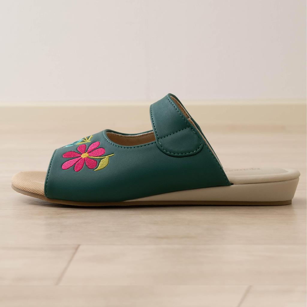 Hokomomola Senko Petalo Outdoor Size M 47163 Sandals, (approx. 22.5-23cm), Green,
