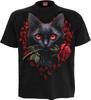 Spiral Cats Love (Unisex Black Short Sleeve Tshirts) Large