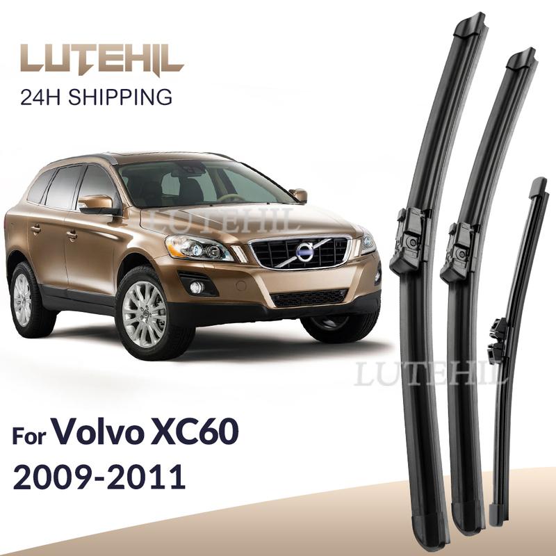 For Volvo XC60 2009-2011 2010 Wiper Front & Rear Wiper Blades Windshield Windscreen Window Brushes 26 +20 +15 Left hand drive