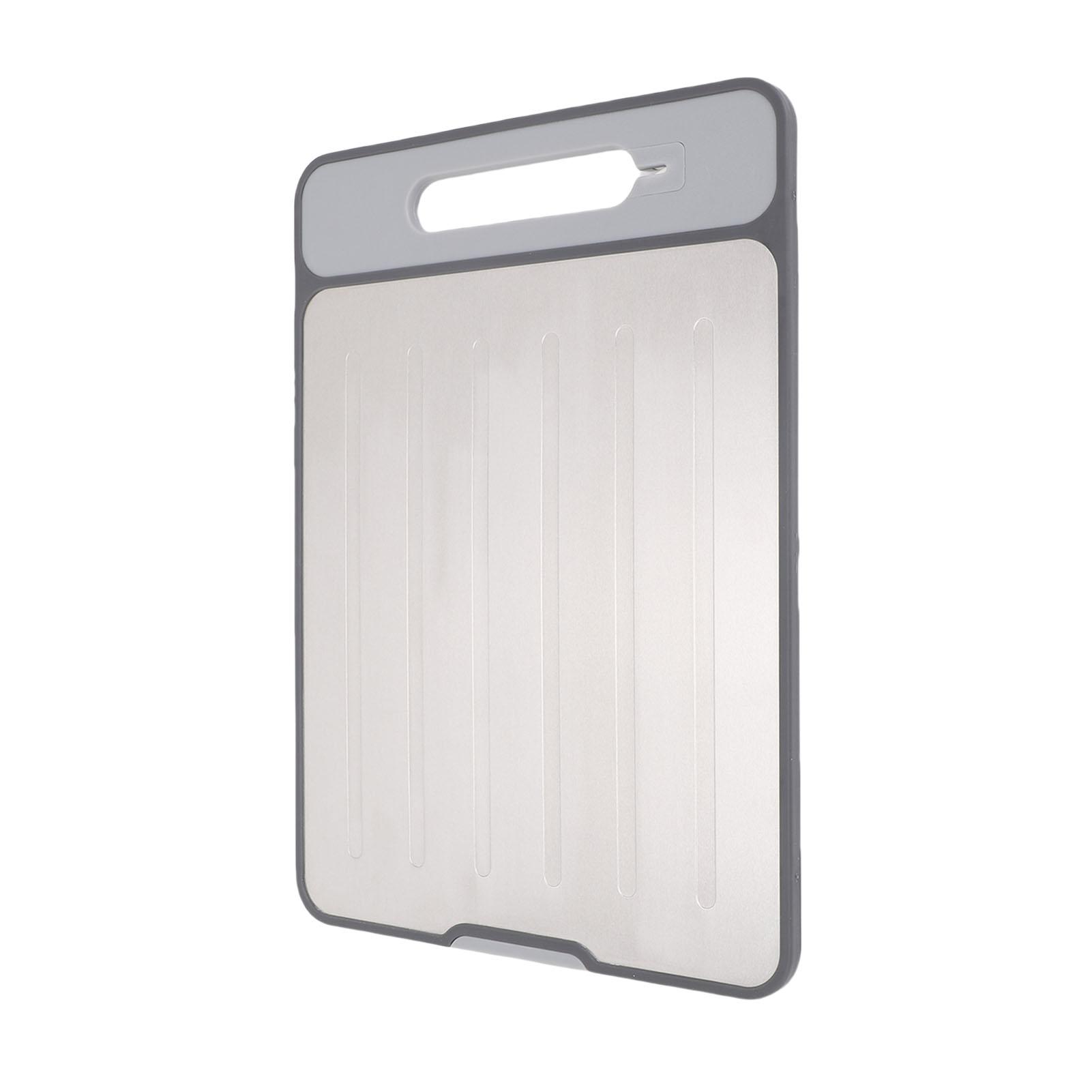 

Defrosting Tray for Meat Double Sided Cutting Board Built in Sharpener Garlic Grater Anti Slip Multifunctional Use Standable