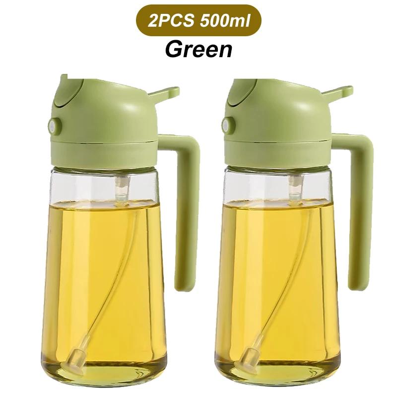 2in1 500ml Plast Spruta Oljespruta Flaska Spruta Oljedispenser Oljekanna Kryddställ BBQ Kök Bakning Rostning Picknick Köksredskap