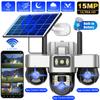 V380 PRO WiFi Solar Camera 3 PTZs Security Protection 15MP Home CCTV Cameras 3 Lens PIR Human Detection Outdoor Night Vision Surveillance