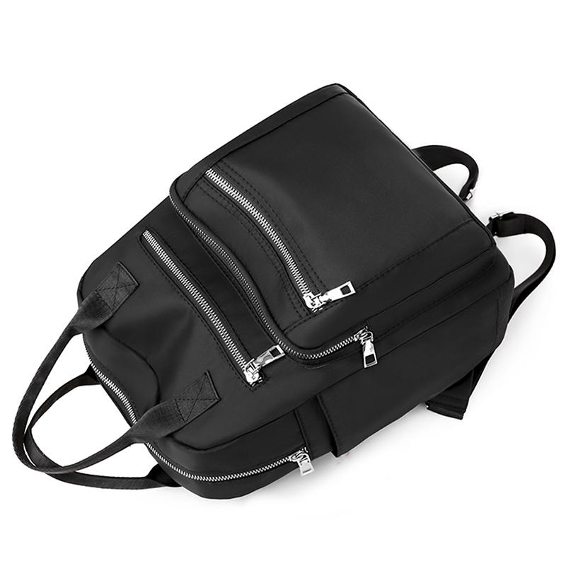 Yogodlns Fashion New Backpack Women Large Capacity School Bag for Teenager Travel Waterproof Oxford Rucksack Simple Black Pack