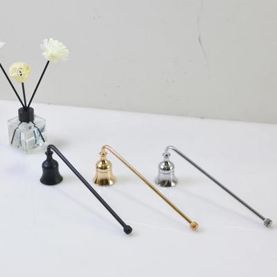 1 pièce Éteignoir à bougie en métal Doré/Noir/Argenté Forme de cloche Extincteur Couvercle de mèche 19,5 cm Manche Décor Vintage Maison SPA Hôtel