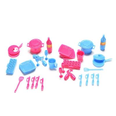 18 pezzi/lotto Mini Simulazione Cucina Pentole e Padelle Piatti Bicchieri Posate per Bambola Stoviglie