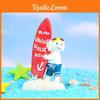 Japanese Style Resin Dog Figurine With Surfing Surfboard For Gift And Decoration