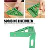 6pcs Green 3D Carpenter Square Aluminum Alloy Layout Measuring Tool  Woodworking
