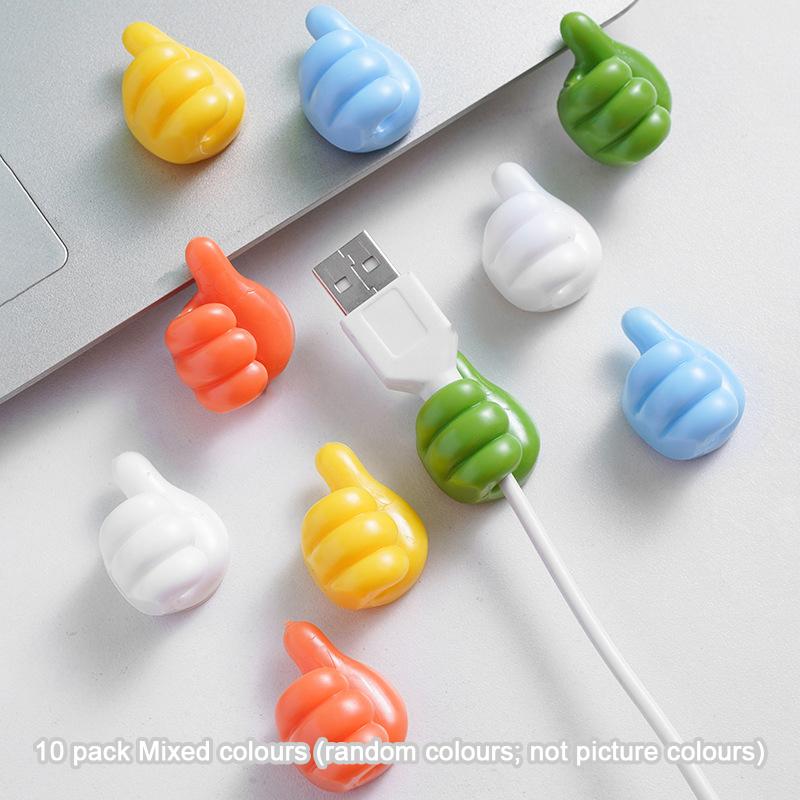 

10 шт. Креативное и симпатичное устройство для хранения кабеля данных и фиксированного управления кабелями без отметок и проколов