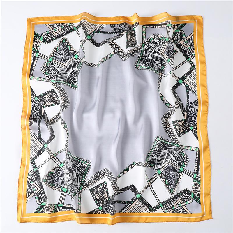 Silk scarf new 71x71cm small square scarf women's autumn and winter scarf versatile decorative scarf travel sunscreen headscarf