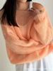 2025 Spring/Autumn Women's Versatile Gentle-Style Hollow Knit Cardigan Sweater