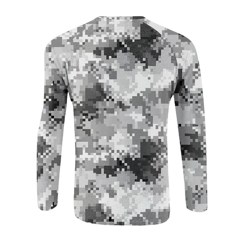Camouflage Style Printed Raglan Sleeves Men's Short Sleeved Top