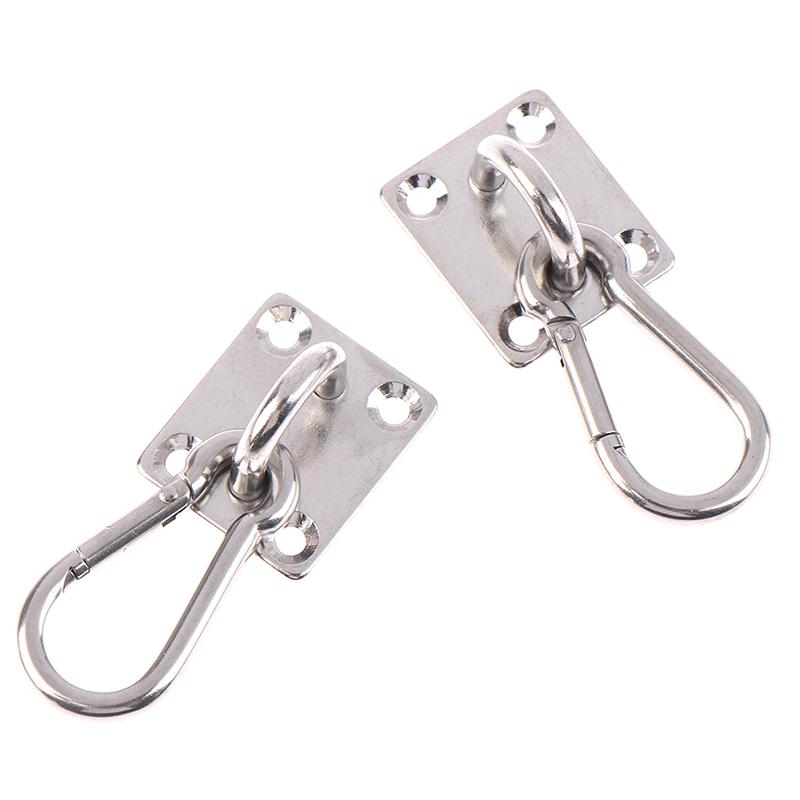 2 Sets U-förmige Haken Edelstahl Schwerlast Mehrzweck Hängemattenhaken