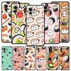 Cute Cartoon Sushi Phone Case For Xiaomi Mi 15 14 14T 13T 12T Pro 12 13 11 Lite 5G 11T Poco X6 X7 X5 Pro Soft TPU Cover