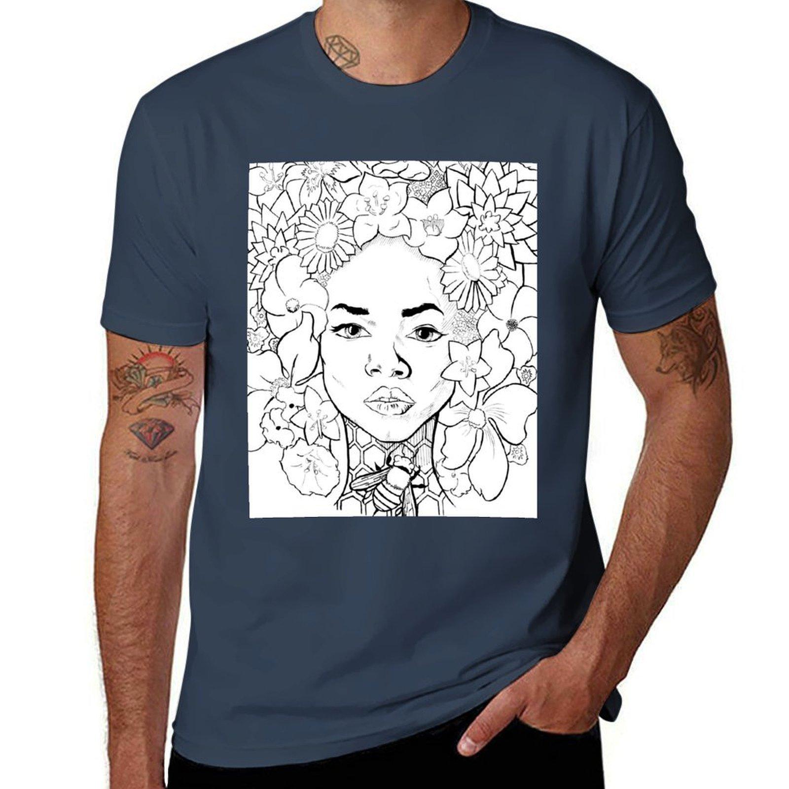 Petalhead (Black and White) TShirt Trend Art Print TShirt S