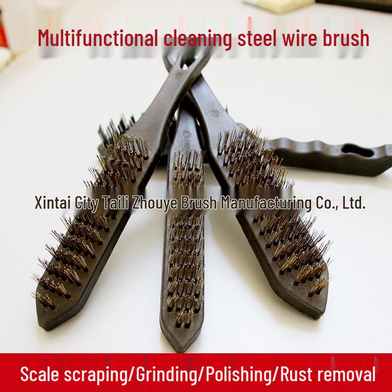 Stainless Steel & Copper Wire Brush for Rust Removal and Kitchen Cleaning