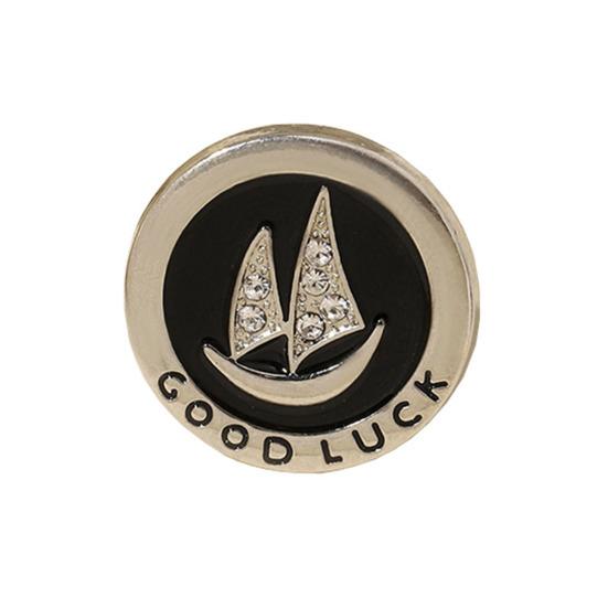 Brooch Pin Sparkling Rhinestones Inlaid Sailing Ship Pattern Smooth Polished Surface Suit серебряный