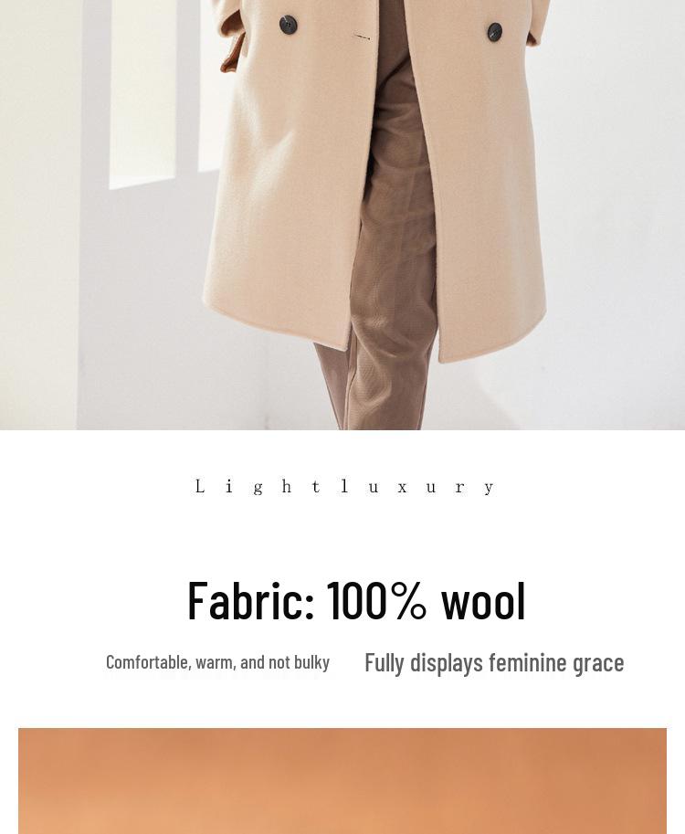 Trench da Donna di Media Lunghezza Doppiopetto in Lana e Cashmere - Collezione Autunno/Inverno
