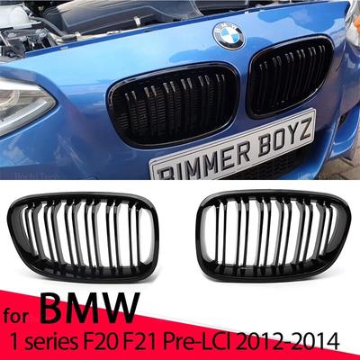 Car Front Bumper Grilles Kidney Racing Grill For BMW 1 Series F20 F21 Pre-LCI 2011-2015 Accessories Double Slat Replacement