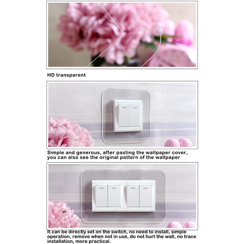 Switch Sticker Transparent White Creativity Protective Case Three-dimensional ple Socket Decoration Wall Frame