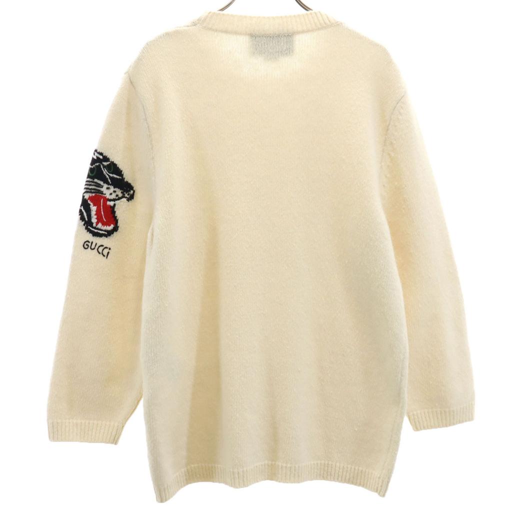 Gucci Made In Italy Tiger Long Sleeve Sweater M Ivory 522644 Knit Men's Used