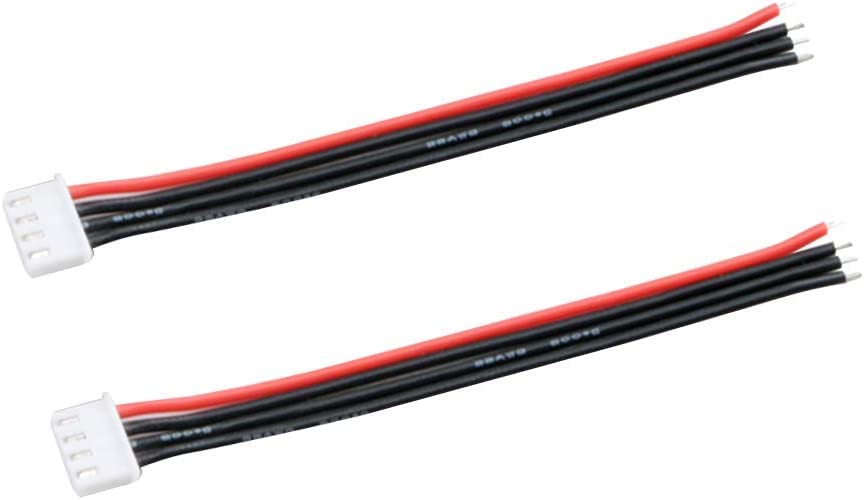 Boladge 10pcs 3S RC LiPo Balance Charger Silicone Wire Connector Plug Extension Cable 15CM 22AWG for RC LiPo 4-Pin JST-XH 2S-6S (3S)