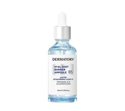 Dermatory Hyal Shot Barrier Ampoule B5 50ml, Moisturizing, Korean Cosmetics, Kbeauty, Sample