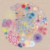 50PCS Transparent Waterproof Fireworks Stickers for Festival Decoration and DIY Greeting Cards