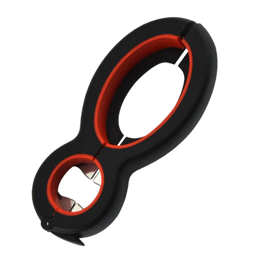 Stainless Steel 6 in 1 Adjustable Multifunctional Opener Heavy Duty Can Jar Ergonomic Kitchen Tool