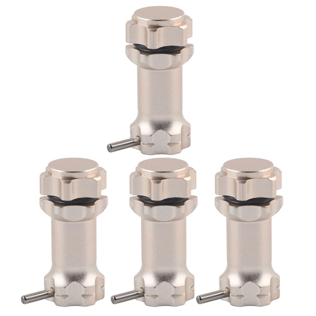 4Pcs Aluminium 17mm Hex Hub Extension Adapter for 1:8 Ratio RC Model Car(Black)