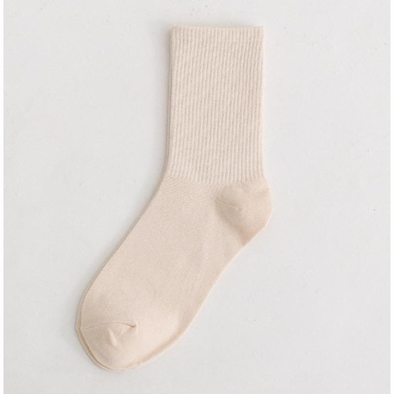 CHAOZHU Ins Fashion 40+ Colors Combed Cotton Skateboard Women Men Socks Unisex Stretch Soft 4 Seasons Fit Basic Daily Sock