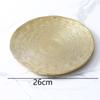 Gold Ceramic Western Steak Plate Fruit Salad Bowl Breakfast Sushi Spaghetti Cake Plate Household Irregular Plating Tableware New