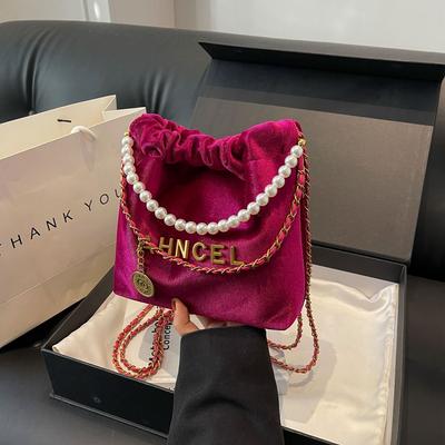 Sac pour femme nouveau mode automne et hiver sac à bandoulière chaîne diamant sac à bandoulière texturé haut de gamme niche